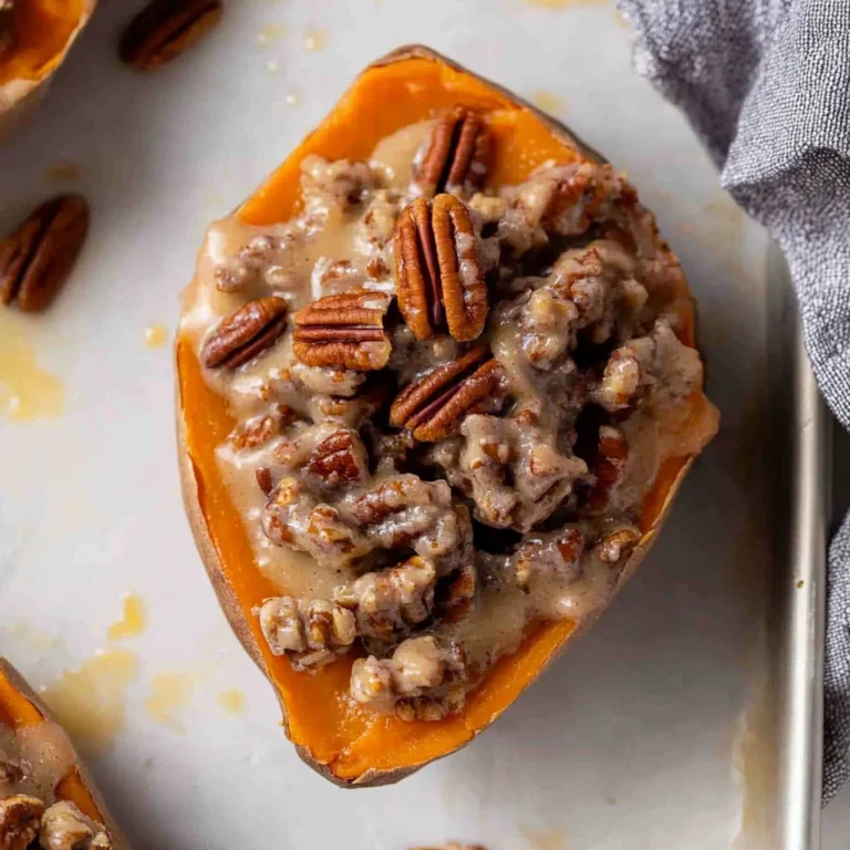 Pecan pie double baked sweet potatoes: Decadent Delight