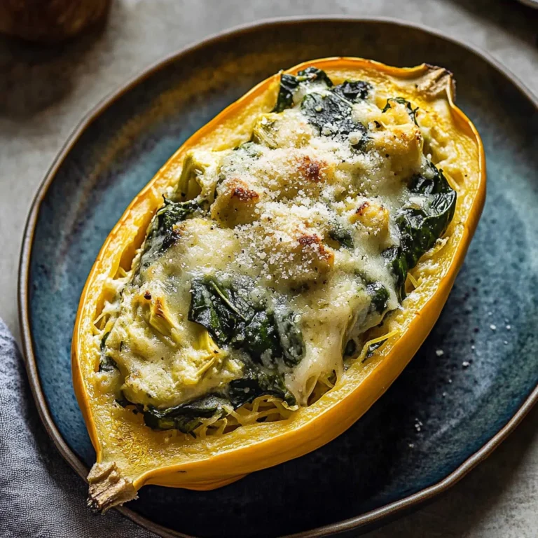 Spinach and Artichoke Stuffed Spaghetti Squash: Irresisti…