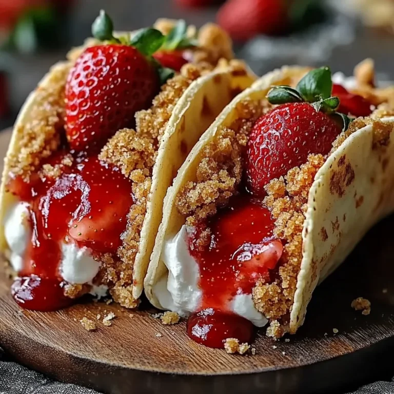 Strawberry Crunch Cheesecake Tacos: A Sweet Indulgence
