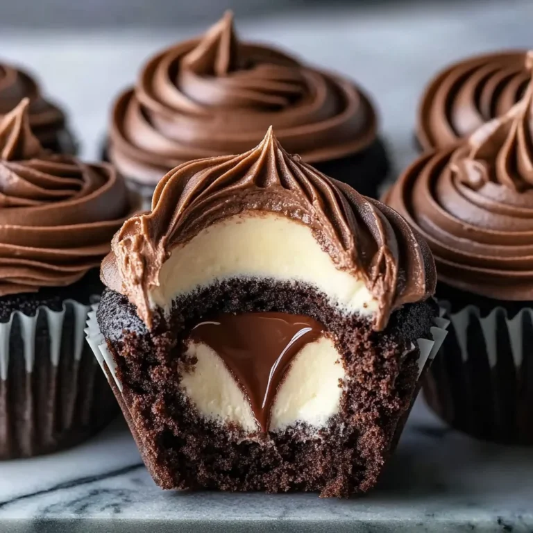 Swirled Chocolate Cupcakes with Creamy Chocolate Filling:…