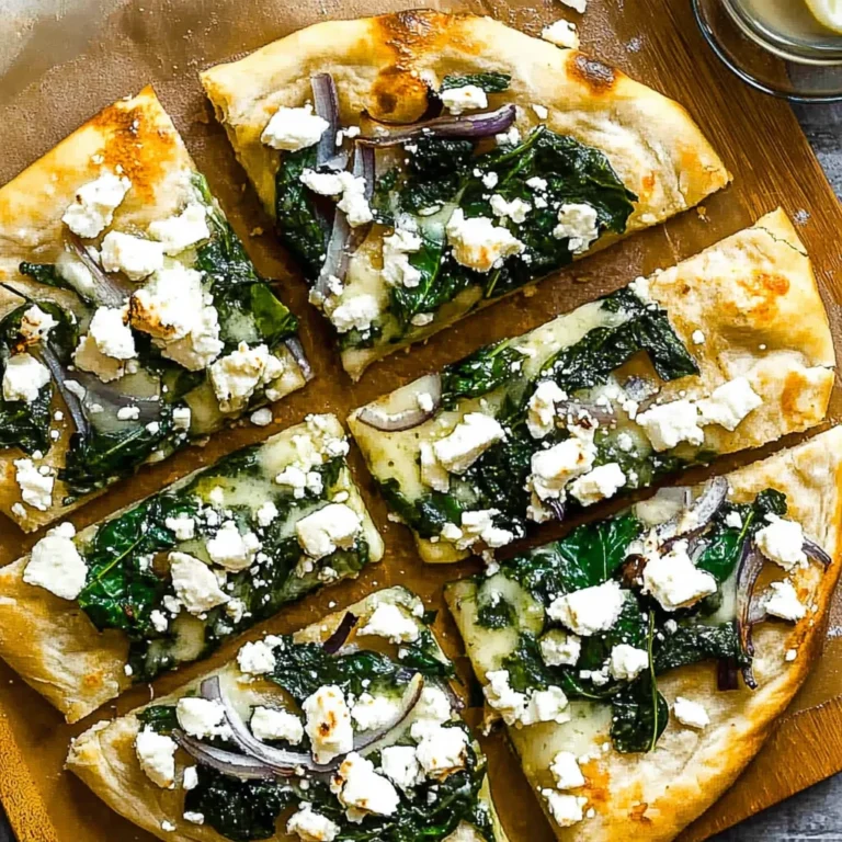 Tasty Spinach and Feta Flatbread Pizza: A Cozy Delight