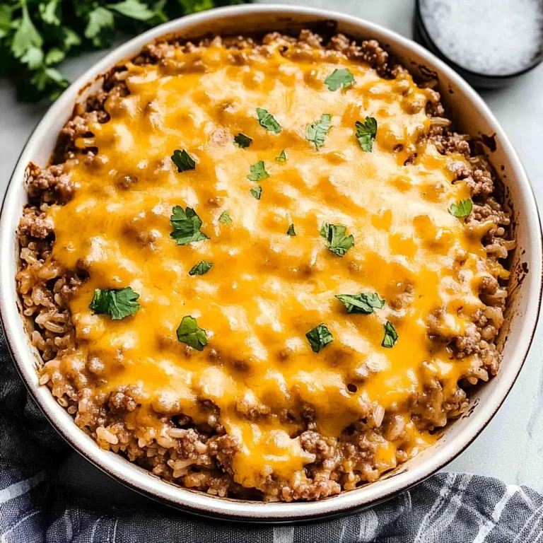 Cheesy Hamburger Rice Casserole: Comfort Food Bliss
