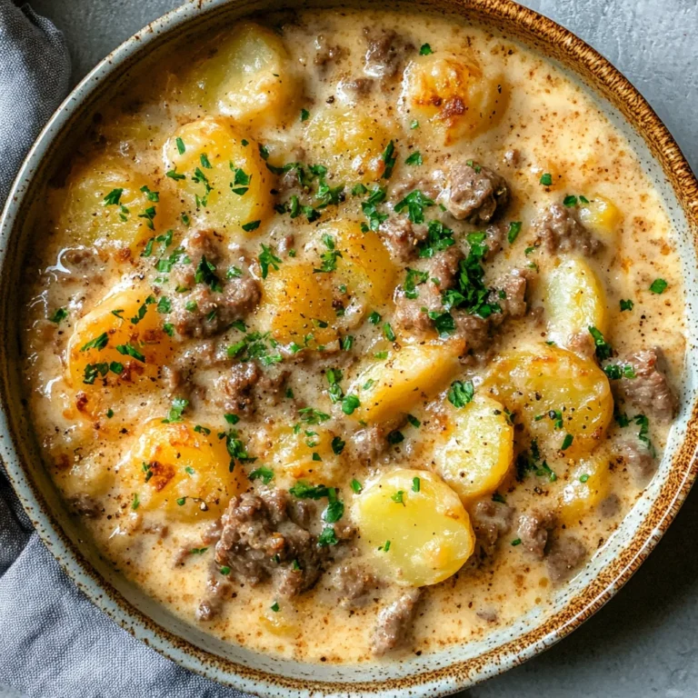 Creamy One-Pot Beef and Potato Casserole: Cozy Delight