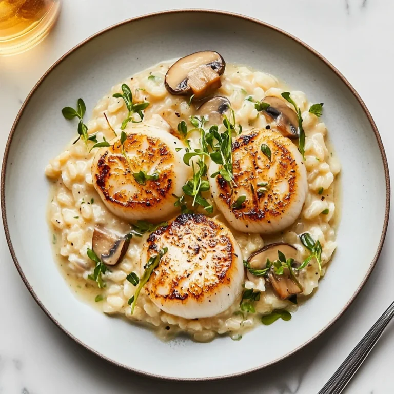 Easy Seared Scallops with Mushroom Risotto: A Cozy Delight