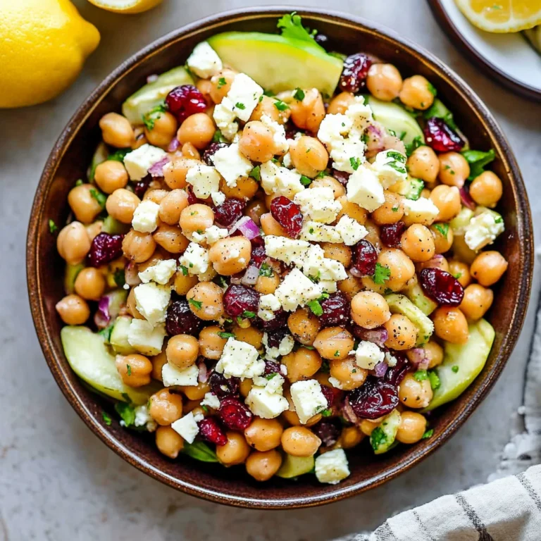 Feta & Cranberry Chickpeas with Lemon Vinaigrette: Zesty …