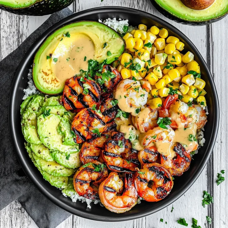 Grilled Shrimp Bowl with Avocado: An Incredible Delight