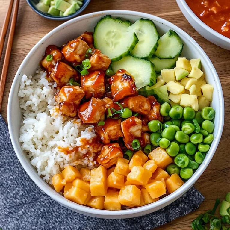 Hawaiian Chicken Poke Bowl: A Tropical Flavor Explosion