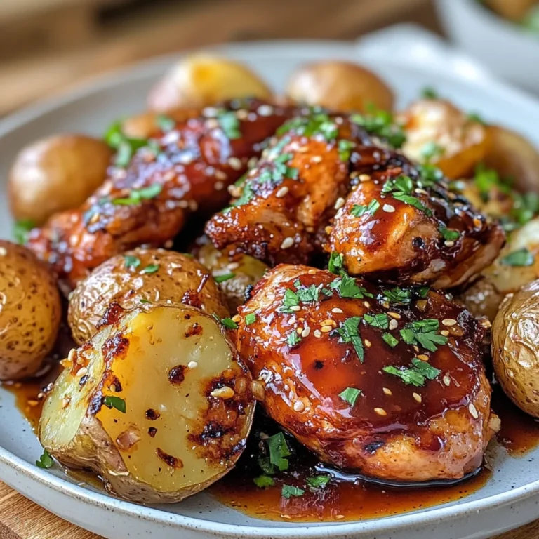 Honey BBQ Chicken & Creamy Garlic Parmesan Potatoes: Irre…