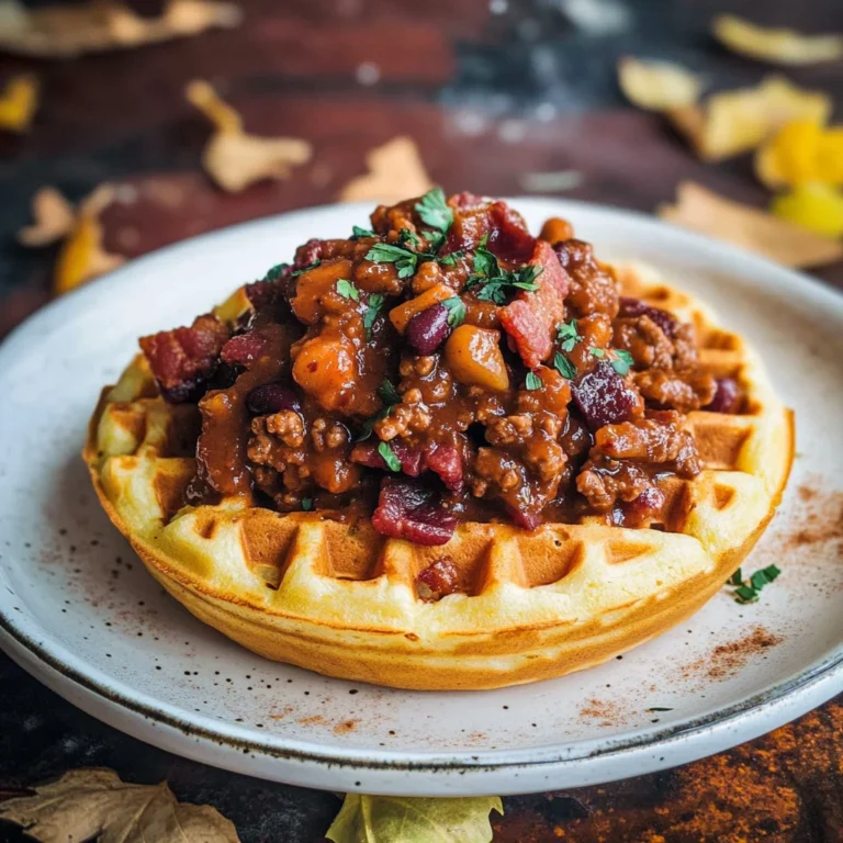 Maple Bacon Bourbon Chili On Cornbread Waffle: Indulgent …