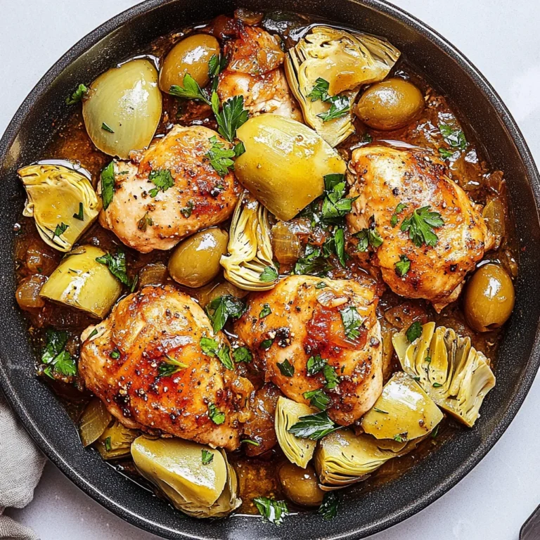 Mediterranean Lemon Chicken with Artichokes & Olives: Zes…