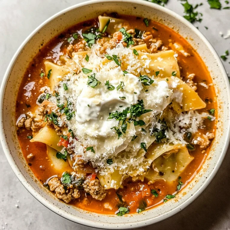 One Pot Lasagna Soup: Cozy and Comforting Delight