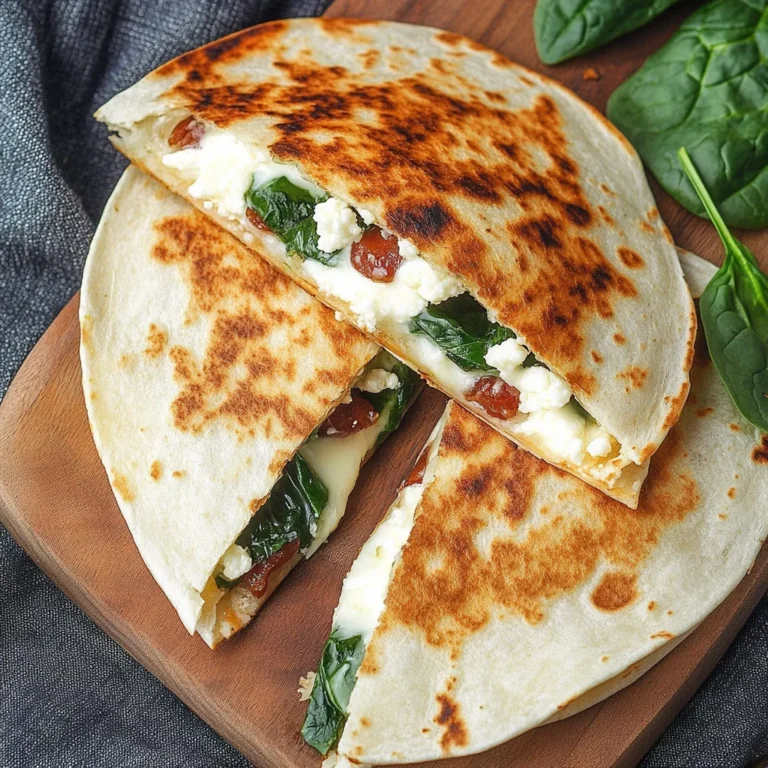 Spinach and Feta Quesadillas: Cheesy Comfort in Every Bite