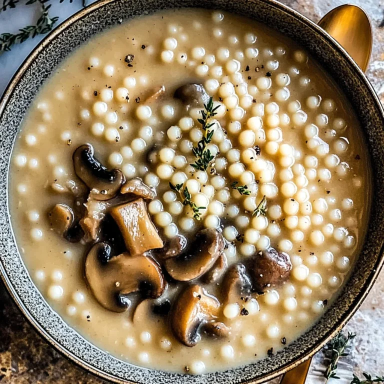 Creamy Mushroom & Pearl Couscous Soup: Cozy Comfort in a …